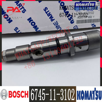 6745-11-3102 KOMATSU pc300-8 graafwerktuig Diesel saa6d114e-3 Motorbrandstofinjector 6745-11-3100 6745-11-3102