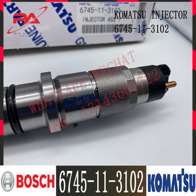 6745-11-3102 KOMATSU pc300-8 graafwerktuig Diesel saa6d114e-3 Motorbrandstofinjector 6745-11-3100 6745-11-3102